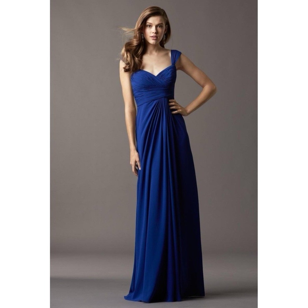 Watters & Watters Style 4515 Floor Length Dress Size 10 Cobalt Blue Wedding Prom